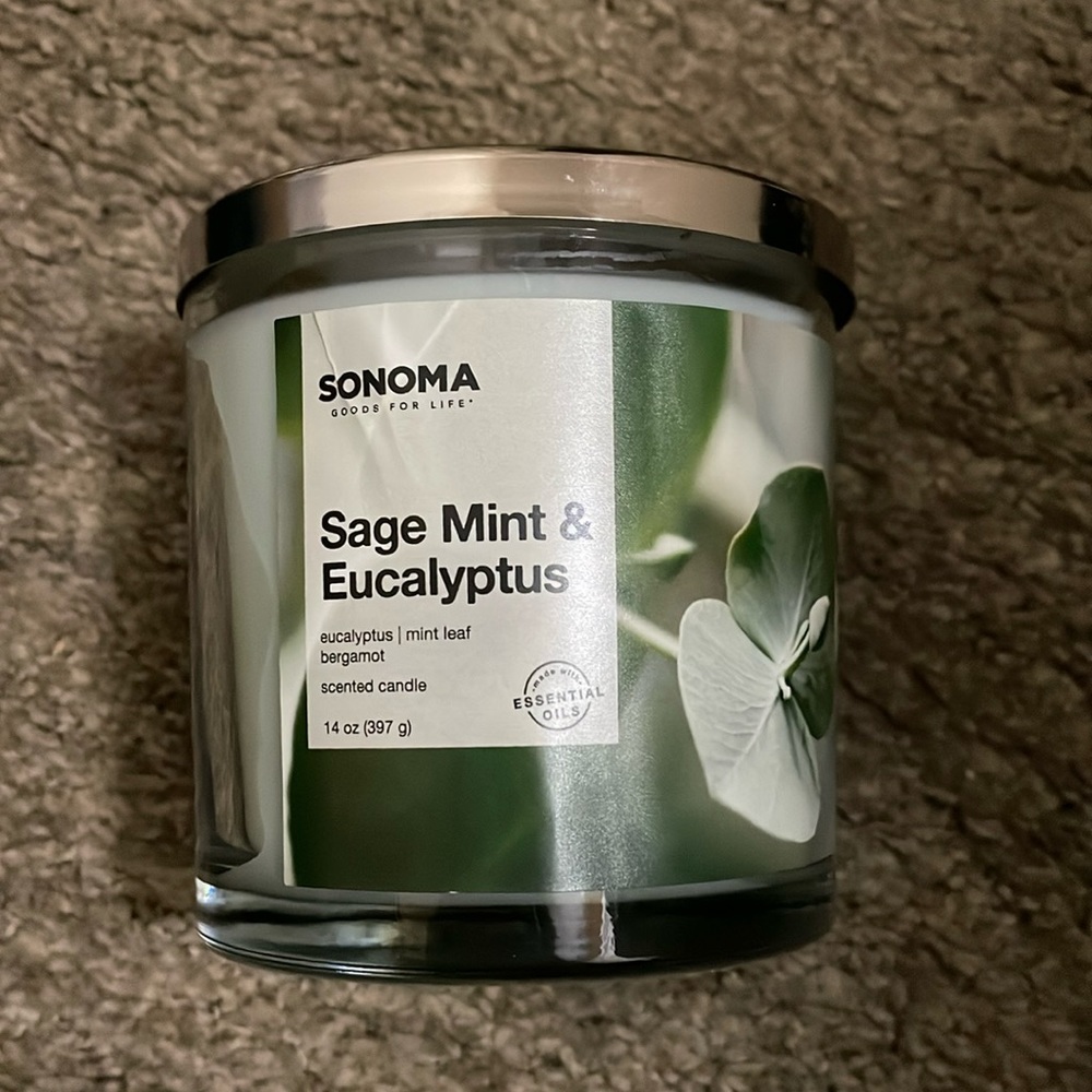 sage mint and eucalyptus sonoma candle from kohl's